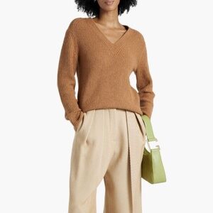 NWOT - VINCE Ribbed cotton-blend sweater (Camel, XS)